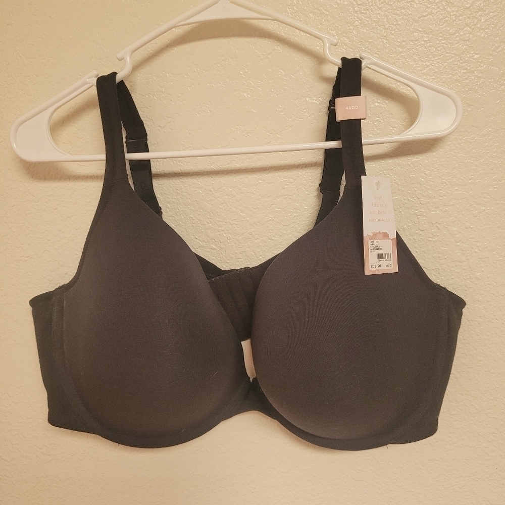 Cacique Black Bra 46DD NWT